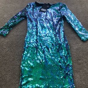 Sequined mini dress